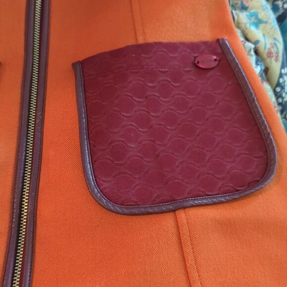 Valmax made in Italy orange & maroon skirt size 12 - Picture 6 of 9